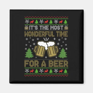 Het is de mooiste tijd voor een bier Santa Ugly Magneet