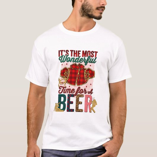 Het is de mooiste tijd voor een bier t-shirt (Voorkant)