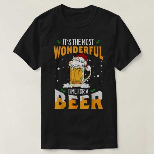 Het is de mooiste tijd voor een bierkerst. t-shirt (Design voorkant)