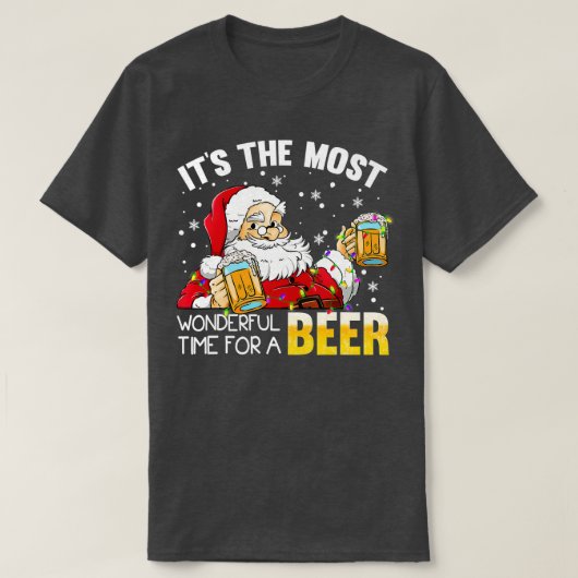 Het is de mooiste tijd voor een bierkerst. t-shirt (Design voorkant)