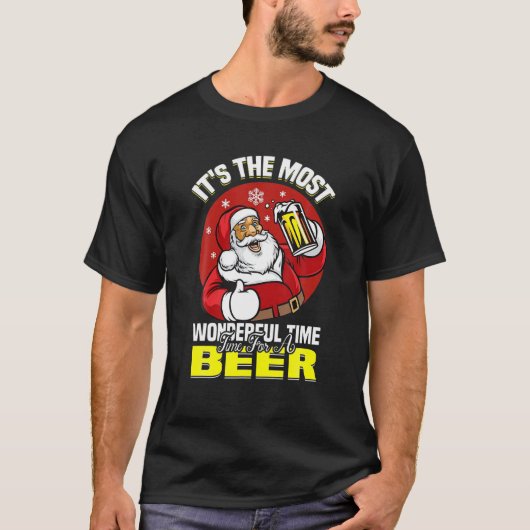 Het is de mooiste tijd voor een bierkerst. t-shirt (Voorkant)