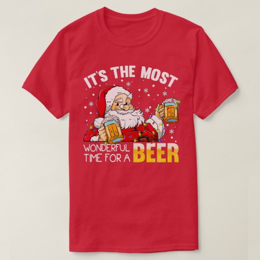Het is de mooiste tijd voor een bierkerst. t-shirt (Design voorkant)