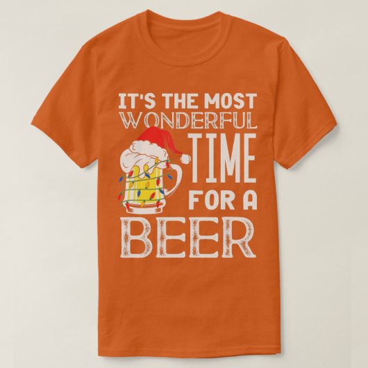 Het is de mooiste tijd voor een bierkerst. t-shirt (Design voorkant)