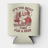 Het is de mooiste tijd voor een bierkerstman blikjeskoeler (Voorkant)