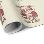 Het is de mooiste tijd voor een bierkerstman cadeaupapier (Rol Hoek)