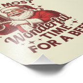 Het is de mooiste tijd voor een bierkerstman foto afdruk (Hoek)