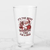 Het is de mooiste tijd voor een bierkerstman glas (Voorkant)