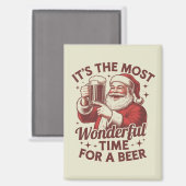 Het is de mooiste tijd voor een bierkerstman magneet (Voorkant / Achterkant)