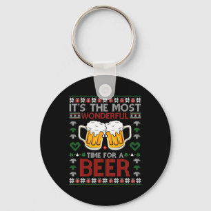Het is de mooiste tijd voor een bierkerstman sleutelhanger