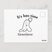Het is de naam van de boekentijd Halloween datum t Briefkaart (Achterkant)