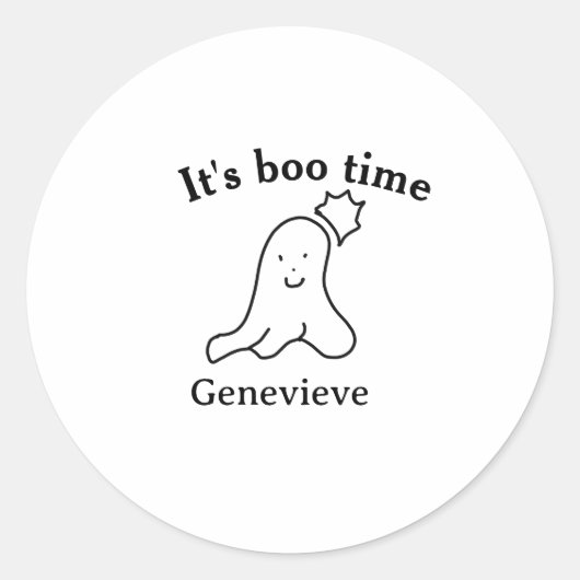 Het is de naam van de boekentijd Halloween datum t Ronde Sticker (Voorkant)