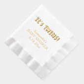 Het is de naam van het Twins Baby shower Folie Servetten (Rechts)