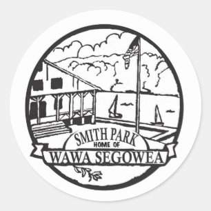 Het is de officiële Smith Park Logo. Ronde Sticker