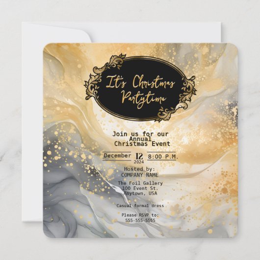 Het is de officiële uitnodiging voor het kerstfees (Voorkant)