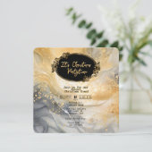 Het is de officiële uitnodiging voor het kerstfees (Staand voorkant)