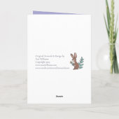 Het is de Paasbunny Rabbit Flowers Waterverf Cute Kaart (Achterkant)