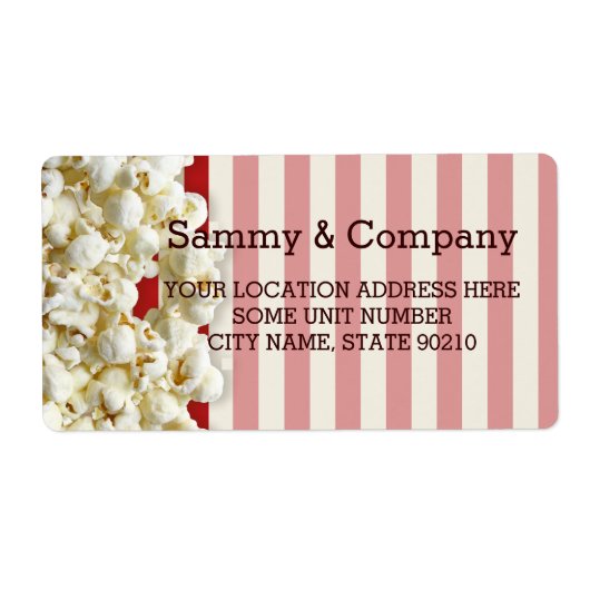 Het is de persoonlijke Popcornstijl van je partij Etiket (Voorkant)