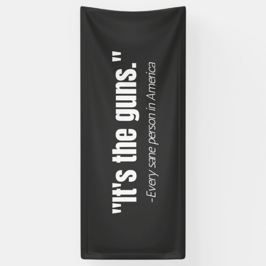Het is de Pistolen Anti-Pistool Violence Quote Spandoek (Verticaal)