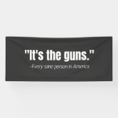 Het is de Pistolen Anti-Pistool Violence Quote Spandoek (Horizontaal)