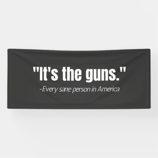 Het is de Pistolen Anti-Pistool Violence Quote Spandoek (Horizontaal)