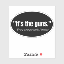 Het is de Pistolen Anti-Pistool Violence Quote Vin Sticker