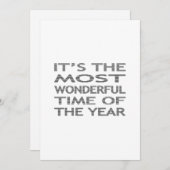 Het is de prachtigste tijd van het jaar - zwarte feestdagenkaart (Voorkant / Achterkant)