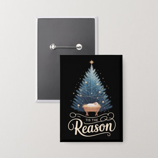 Het is de reden Christelijke Religieuze Kerstmis B Button (Voorkant / Achterkant)
