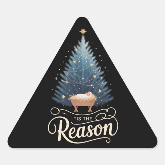 Het is de reden Christelijke Religieuze Kerstmis B Sticker (Voorkant)