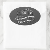 Het is de reis ovale sticker (Tas)