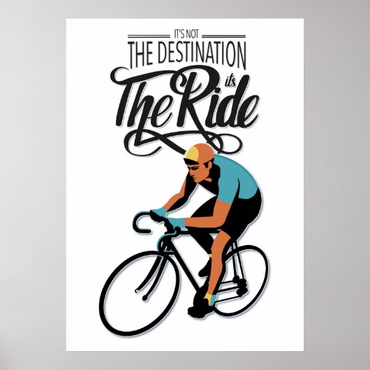 Het is de Ride! Fietsretro stijl Poster (Voorkant)