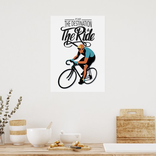 Het is de Ride! Fietsretro stijl Poster (Keuken)