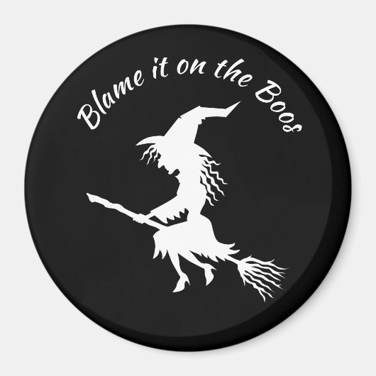 Het is de schuld van de Boos Witch Halloween Magne Magneet (Voorkant)
