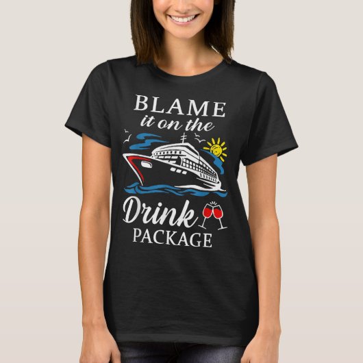 Het is de schuld van de Drink die Wine Cruising no T-shirt (Voorkant)
