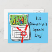 Het is de speciale dag van iemand! Birthday Briefkaart (Voorkant / Achterkant)