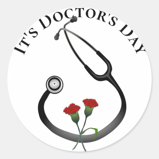 Het is de Stethoscoop van de Dag van de Doctor Ronde Sticker (Voorkant)