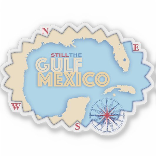 Het is de sticker van de Golf van Mexico (Voorkant)