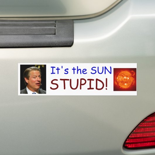 Het is de SUN STUPID. Bumpersticker (Op auto)