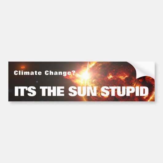 Het is de Sun Stupid Bumpersticker (Voorkant)