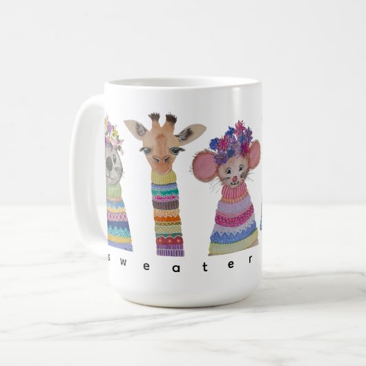 Het is de Sweater Gang mok! Koffiemok (Voorkant links)