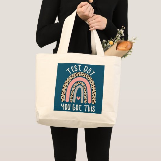 Het is de testdag dat je deze grappige leraar test grote tote bag (Voorkant (product))
