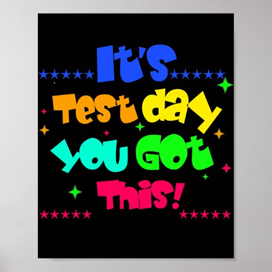 Het is de testdag dat je deze grappige testdag heb poster (Voorkant)