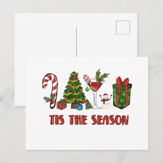 Het Is De Tijd Kerstmis Briefkaart (Voorkant / Achterkant)