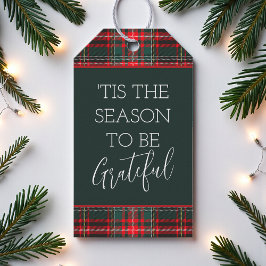 Het is de tijd om dankbaar te zijn BedrijfsKerstmi Cadeaulabel