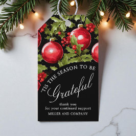 Het Is De Tijd Om Dankbaar Te Zijn BedrijfsKerstmi Cadeaulabel