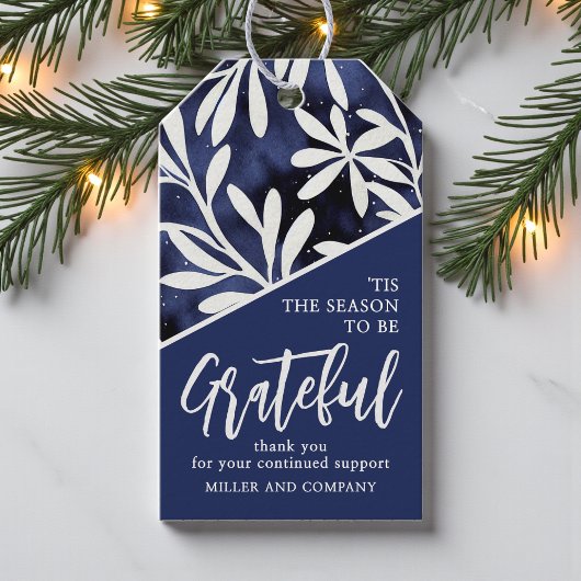 Het Is De Tijd Om Dankbaar Te Zijn BedrijfsKerstmi Cadeaulabel