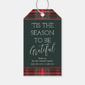 Het Is De Tijd Om Dankbaar Te Zijn BedrijfsKerstmi Cadeaulabel (Voorkant)