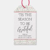 Het Is De Tijd Om Dankbaar Te Zijn BedrijfsKerstmi Cadeaulabel (Voorkant)