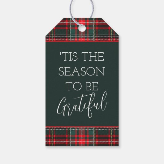 Het is de tijd om dankbaar te zijn BedrijfsKerstmi Cadeaulabel (Voorkant)