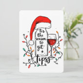 Het Is De Tijd Om Dronken Te Worden Feestdagenkaart (Staand voorkant)