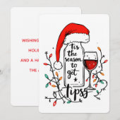 Het Is De Tijd Om Dronken Te Worden Feestdagenkaart (Voorkant / Achterkant)